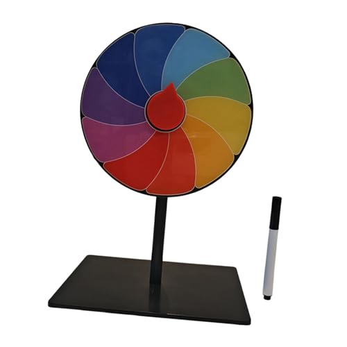 Tabletop-Preis-Drehteller mit Marker, Glückszieher, Roulette-Rad, Glücksrad für interaktives Lernspiel, Geburtstagsparty, Kneipe, 10 Gitter von pistro