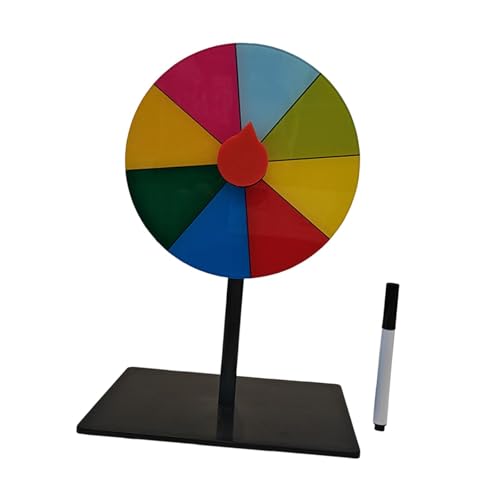 Tabletop-Preis-Drehteller mit Marker, Glückszieher, Roulette-Rad, Glücksrad für interaktives Lernspiel, Geburtstagsparty, Kneipe, 8 Gitter von pistro