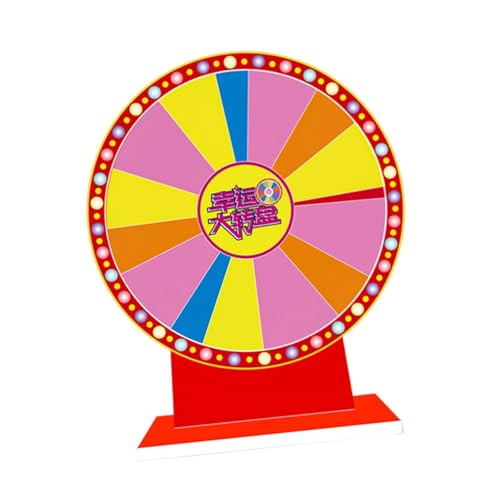 Tabletop Prize Plattenspieler Roulette-Rad mit Stift, Partyzubehör, kompaktes Tisch-Vermögensrad für Kneipen, Werbeaktivitäten, Stil A von pistro