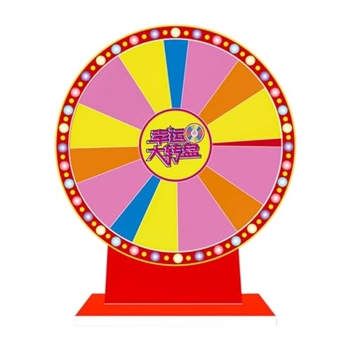 Tabletop Prize Turntable Fortune Wheel Portable Roulette Wheel Rotating Prize Wheel for Teaching Activity Supermarkets Party - Style A von pistro