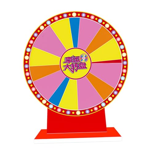 Tabletop Prize Turntable Fortune Wheel with Erasable Pen Compact Rotating Prize Wheels for Classroom Teaching Activity Carnival Party Game - Style A von pistro