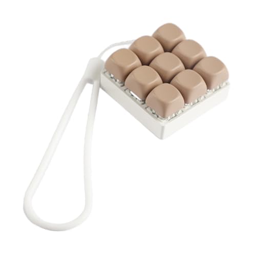 Tastatur-Taste, Fingerspielzeug mit Silikon-Schlüsselband, Fidget-Schlüsselanhänger, Stressabbau, Handy-Charm-Zubehör für Erwachsene, 5,7 x 5,7 x 2,8 cm, Braun Tastatur-Taste, Fingerspielzeug mit Silikon-Schlüsselband, Fidget-Schlüsselanhänger, Stressabbau, Handy-Charm-Zubehör für Erwachsene, 5,7 x 5,7 x 2,8 cm, Braun von pistro