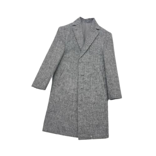 Trenchcoat im Maßstab 1/6 für 30,5 cm große Actionfiguren, Wollfigurenkleidung, stilvolles männliches Puppenmantel-Zubehör, Grau Trenchcoat im Maßstab 1/6 für 30,5 cm große Actionfiguren, Wollfigurenkleidung, stilvolles männliches Puppenmantel-Zubehör, Grau von pistro