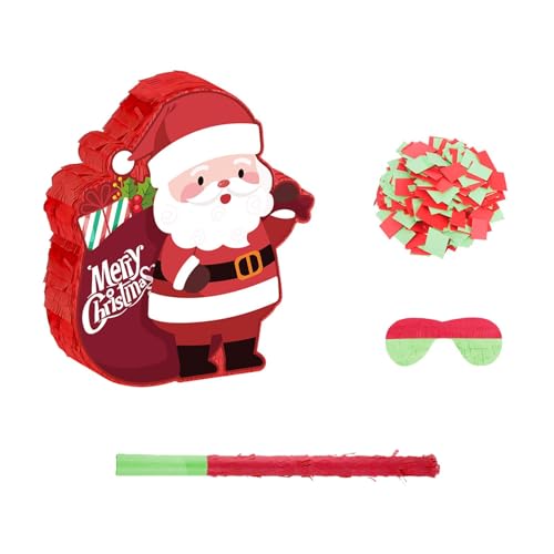 Weihnachtsmann-Piñata-Party-Dekoration, hängende Ornament-Requisite für Kinder, weihnachtliches Spielzubehör von pistro