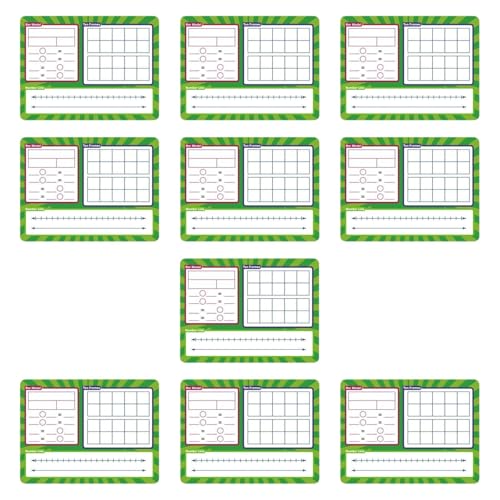 Whiteboard, trocken abwischbar, Mathematikposter für frühkindliche Bildung, doppelseitiges Zahlenbindungs- und Diagramm-Set für Klassenzimmer, Heimschule, 10 Stück Whiteboard, trocken abwischbar, Mathematikposter für frühkindliche Bildung, doppelseitiges Zahlenbindungs- und Diagramm-Set für Klassenzimmer, Heimschule, 10 Stück von pistro