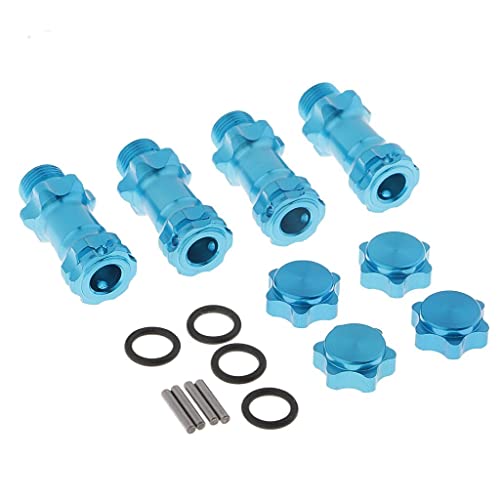 pistro 1/8 RC Buggy Ersatzteile 17 mm Radnabe 30 mm Nabenkupplung Adapter für HSP RC Autozubehör – 11 x 4 x 1,5 cm, Blau von pistro