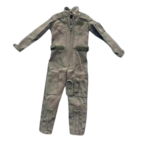 pistro 1:6 Piloten-Overall-Outfit, lässiges Puppen-Anziehaccessoire, Miniatur-Kleidung, handgemachte Puppenkleidung für 12-Zoll-Actionfiguren von pistro