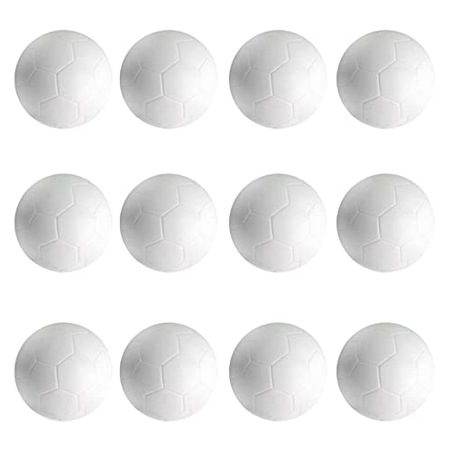 pistro 12 Tischfußball Bälle 32mm Weiß, Ersatzbälle Set für Tornado und Dynamo Tischkicker, 12er Set von pistro