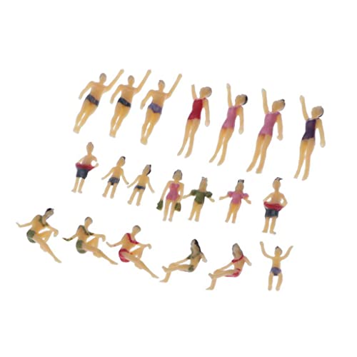pistro 20 bunte Modell-Figuren, schwimmende Menschen, Diorama, Strandlandschaft, Maßstab 1:100, bemalt, DIY-Zubehör pistro 20 bunte Modell-Figuren, schwimmende Menschen, Diorama, Strandlandschaft, Maßstab 1:100, bemalt, DIY-Zubehör von pistro