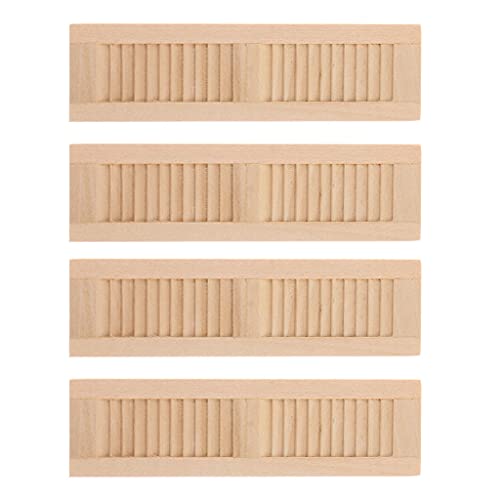 pistro 4 Stück 1:12 Miniatur Holz Jalousie Fensterläden für Puppenhaus Dekorationen pistro 4 Stück 1:12 Miniatur Holz Jalousie Fensterläden für Puppenhaus Dekorationen von pistro