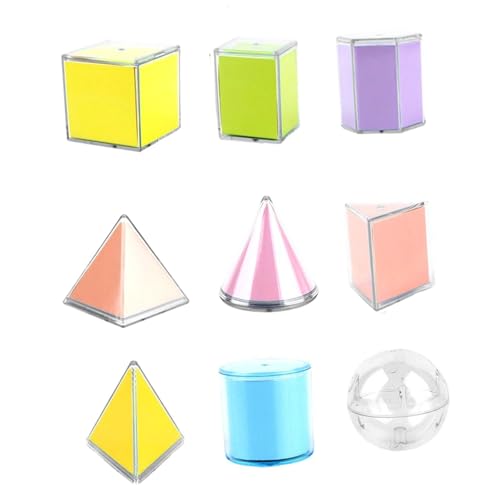 pistro 9 Stück Faltbare geometrische Formen Set für Grundschule Vorschule Mathematik Lernen Geometrie Werkzeuge pistro 9 Stück Faltbare geometrische Formen Set für Grundschule Vorschule Mathematik Lernen Geometrie Werkzeuge von pistro