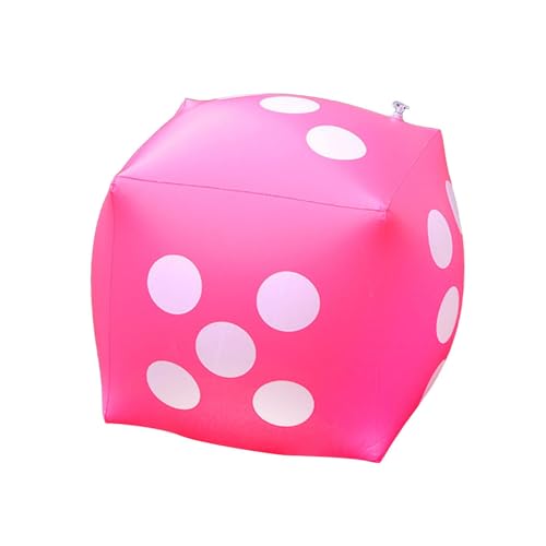 pistro Aufblasbarer Würfel Spiel-Requisiten 30cm PVC Rasenspiele Outdoor-Partygeschenke für breite Spiele- Rosa von pistro