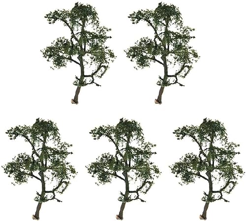 pistro Bergahorn-Modellbäume für Zuglandschaft, Miniatur-Bäume für Modelllandschaftsdekoration, 9 cm, Eisendraht und Schwamm, 5 Stück von pistro