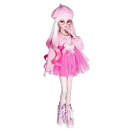 pistro Charmantes Abendkleid Set für 1/3 Puppen Pullover Gaze Kleid mit Spitzenstrümpfen und Baskenmütze Wickelsets pistro Charmantes Abendkleid Set für 1/3 Puppen Pullover Gaze Kleid mit Spitzenstrümpfen und Baskenmütze Wickelsets von pistro