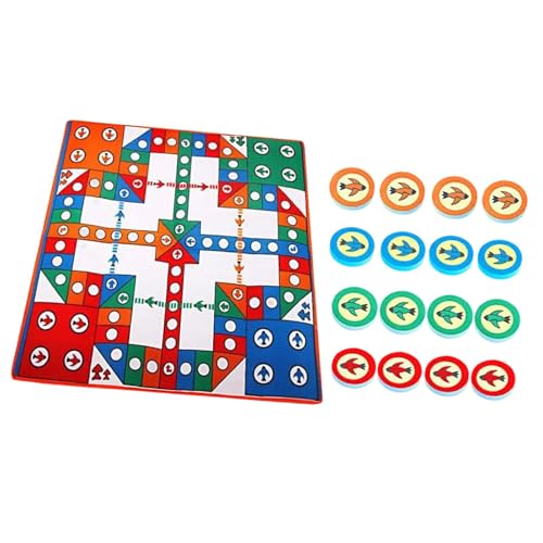 pistro Flying Chess Game Mat with Pieces and Dice for Kids, 32.28 x 32.28 Inches von pistro