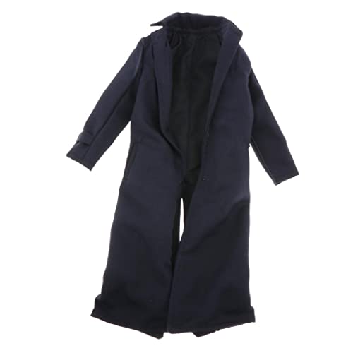 pistro Herren-Windmantel im Maßstab 1:6, Trenchcoat für 30,5 cm große männliche Actionfiguren, DIY-Zubehör, Schwarz pistro Herren-Windmantel im Maßstab 1:6, Trenchcoat für 30,5 cm große männliche Actionfiguren, DIY-Zubehör, Schwarz von pistro