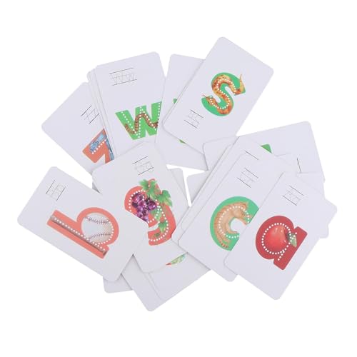 pistro Lernkarten für Kleinkinder von 1 bis 4 Jahren, Alphabet-Lernkarten für Vorschule, 26 englische Buchstaben, beschichtetes Papier, 6,3 x 10,5 cm pistro Lernkarten für Kleinkinder von 1 bis 4 Jahren, Alphabet-Lernkarten für Vorschule, 26 englische Buchstaben, beschichtetes Papier, 6,3 x 10,5 cm von pistro