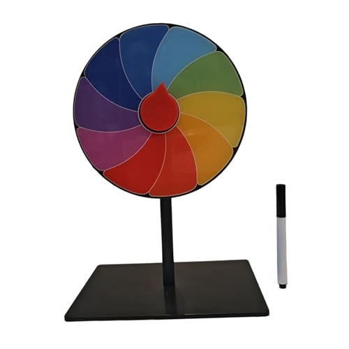 pistro Preisrad Drehteller mit Marker, einfache Montage, Roulette Glücksrad für Karneval, Partyspiele, Messe, Geburtstag, 15 cm, 10 Gitter von pistro