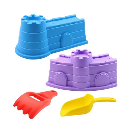 pistro Sandburg-Bausatz 4-teiliges Set, Sandkasten-Spielzeug für Kinder mit Burgmodellen, Rechen und Spaten, Strand- und Schneespielzeug für Outdoor-Aktivitäten pistro Sandburg-Bausatz 4-teiliges Set, Sandkasten-Spielzeug für Kinder mit Burgmodellen, Rechen und Spaten, Strand- und Schneespielzeug für Outdoor-Aktivitäten von pistro