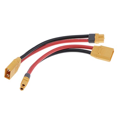 pistro XT60 Buchse auf XT90 Stecker, 10 AWG, Silikon, Rot + Schwarz, 2 Stück pistro XT60 Buchse auf XT90 Stecker, 10 AWG, Silikon, Rot + Schwarz, 2 Stück von pistro