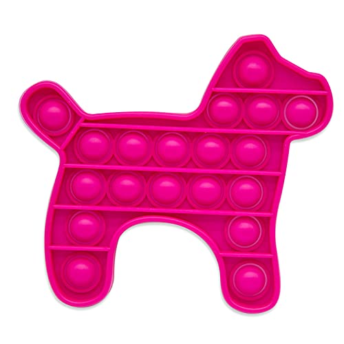 planetextra Bubble Fidget - Pop it Bubble Sensory Push Silikon Stress Toy Relief Spielzeug Squeeze (Hund pink) von planetextra