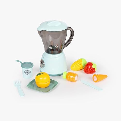 Spielzeugmixer für Kinder ab 3 Jahren, Kinderküche mit Obst und Zubehör, Spielzeuggerät, Lernspiel zum Nachahmen und Kochen von play toyz