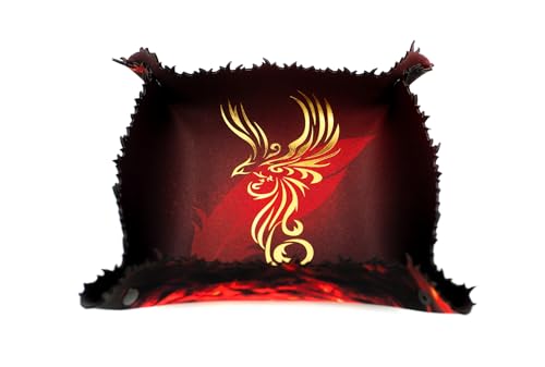 Premium Würfeltablett mit Zierleisten - Gold Phoenix von playmats.eu