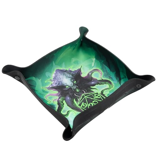Premium Würfeltablett mit Zierleisten - Im Dunkeln leuchten Deep Terror von playmats.eu