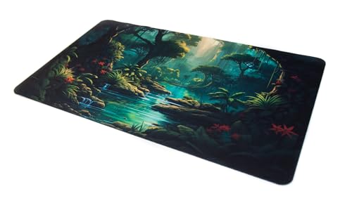 playmats.eu K074 Lorcana TCG Dschungel 24 "x14 / 61x35,5 cm-Gummimatte für Kartenspiele, 65 cm x 35,5 cm / 24" x 14" von playmats.eu