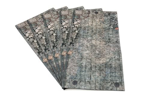 Gummizonen kompatibel mit Warhammer 40 30,5 x 15 cm - 5 Stück, Zerstörter Platz von PLAYMATS