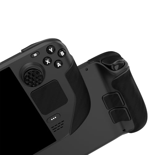 PlayVital Anti-Rutsche Griffmatte für Steam Deck LCD, Trackpads Matte Grip Pad Rückseite Tasten Pads Skin Sticker Set für Steam Deck OLED mit Thumbstick Kappen-Water Ripple Textured Schwarz PlayVital Anti-Rutsche Griffmatte für Steam Deck LCD, Trackpads Matte Grip Pad Rückseite Tasten Pads Skin Sticker Set für Steam Deck OLED mit Thumbstick Kappen-Water Ripple Textured Schwarz von playvital