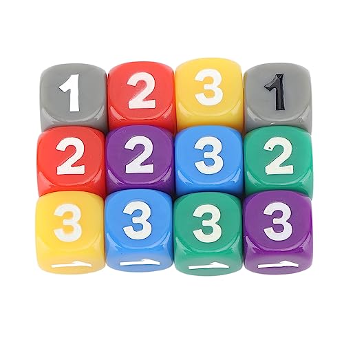12 -pcs sechsseitige Würfel abgerundete Ecken Kunststofffarbene Würfel für Mathematikzählungen 12 -pcs sechsseitige Würfel abgerundete Ecken Kunststofffarbene Würfel für Mathematikzählungen von plplaaoo