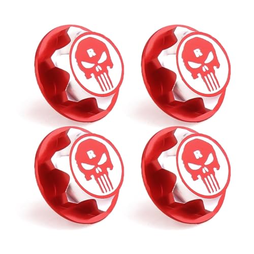 4pcs 17mm Radmuttern Staubdichtes Nicht -Slip -Fernbedienungssteuerauto -Metallmuttern Ersatz für Traxxas x Maxx Summit 1/8 Buggy -LKW -Zubehör (Rot) von plplaaoo
