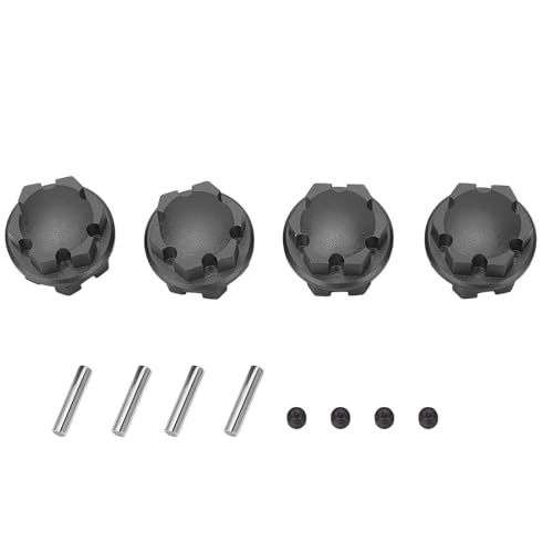 4pcs RC Rad Whex Hex Hub Aluminium -Legierung 17mm RC Hub Nussradantriebs -Hub -Hub -Hub -Adapter mit Stiften für Traxxas RC -Auto -Upgrade -Teile (Schwarz) von plplaaoo