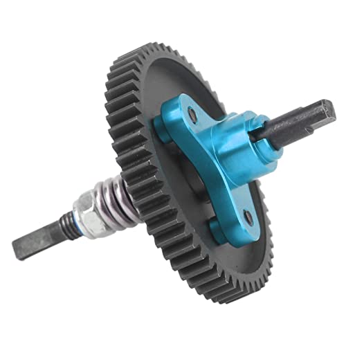 54T Spurgetriebe Komplette Slipperkupplung Aluminium Stahldifferenzdifferentialrupptkupplung für Traxxas Slash 1/10 RC -Autos (Blau) von plplaaoo