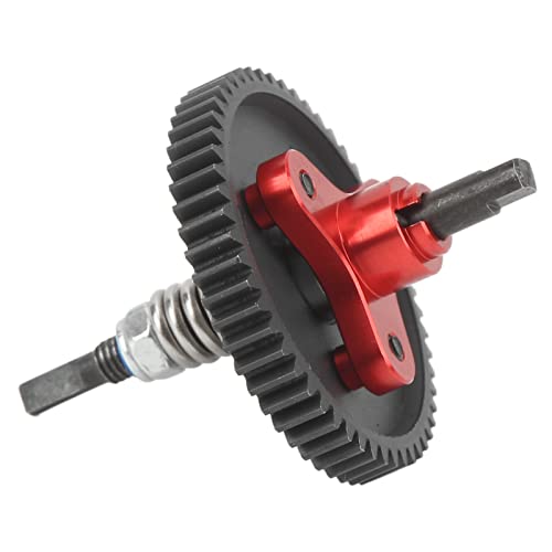 54T Spurgetriebe Komplette Slipperkupplung Aluminium Stahldifferenzdifferentialrupptkupplung für Traxxas Slash 1/10 RC -Autos (Rot) von plplaaoo
