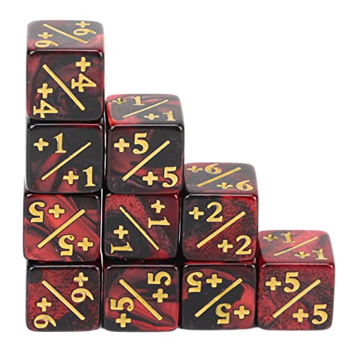 6 Seiten Würfel Mathematikunterricht Würfel pädagogische Dual -Farb -Acryl -Würfel Set für Kinder Klassenzimmer Spiele 10pcs (Rot Schwarz) von plplaaoo