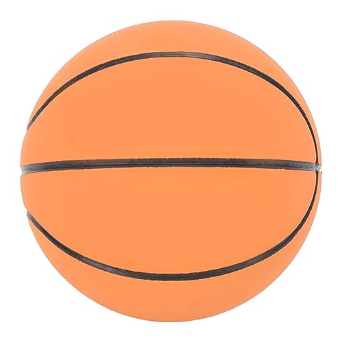 Basketballspielzeug Stressabbau Hochelastizität Gummi -Spiel Ball für Haustier -Interaktion Kinder Sport Desktop Ornament Tragbare Größe 6 cm (Braun) von plplaaoo