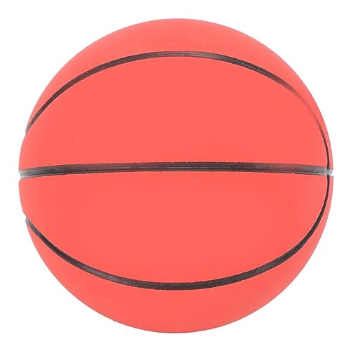 Basketballspielzeug Stressabbau Hochelastizität Gummi -Spiel Ball für Haustier -Interaktion Kinder Sport Desktop Ornament Tragbare Größe 6 cm (Rot) von plplaaoo