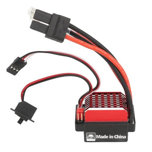 Bürstete ESC Bidirectional 320A Hochleistungs -Elektronik -Geschwindigkeits -Controller mit Bremsaluminium -Legierungskühlkörper für 1/10 RC -Automobilboot -Traxxas -Stecker von plplaaoo