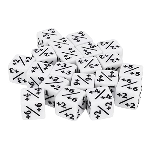 DICE Set Puzzle Fun 20pcs 6 -Seiten -Nummer Acryl -Gaming -Würfel für Brettspiele Vorschulausbildung langlebig und umweltfreundlich (Weiß) von plplaaoo