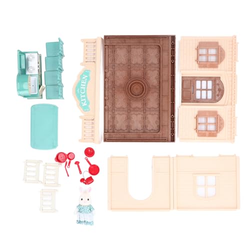 Dollhouse Kitchen Toys Lernplastik Plastik für Spiel Kochset Miniatur Küche mit Tabellengeschirrmöbeln für Kinder Girls Dollhouse Kitchen Toys Lernplastik Plastik für Spiel Kochset Miniatur Küche mit Tabellengeschirrmöbeln für Kinder Girls von plplaaoo