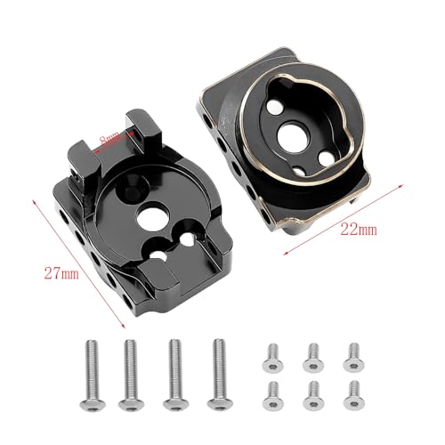 Hinterachse C Block Sitz Messing gewichtete Upgrade Teile Ersatz für TRAXXAS TRX4 Fernbedienungsautozubehör Schwarz Gold Typ 2 PCs (Typ 1) von plplaaoo