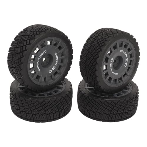 RC -Autorreifen Hochleistungs -Gummi - Starker Polsterungswiderstand für TT01 TT02 XV01 XV02 HSP 94123 94122 1/10 Skala auf Straßenreifen 4 Stcs (Schwarz) von plplaaoo
