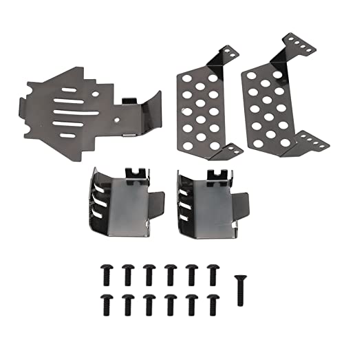 RC Chassis Armors Set Edelstahl Chassis Schutz Unterfahrschutz für Traxxas Schwarz von plplaaoo