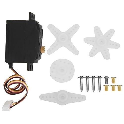 RC Metal Gear Servo for Wltoys 12428 12423 Ersatz mit hohem Drehmoment mit Kunststoffzahnrädern und mehreren Servoarmen von plplaaoo