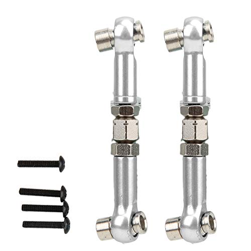 Vordere Heck -Servo -Verknüpfungsstab -Upgrade -Zubehör für RS4 Sport 3 1 10 RC -Auto Silber Easy Installieren Sie CNC -Bearbeitung Langer Lebensdauer Leichtes Leben mit hoher (Silver 113696S) von plplaaoo