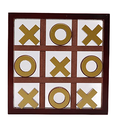 Xo hölzernes Brettspiel Klassiker Xo Toe Game Interaktives Puzzlespiel für Familienkinder Party Couchtischdekor aus hochwertiger Kiefernholz von plplaaoo