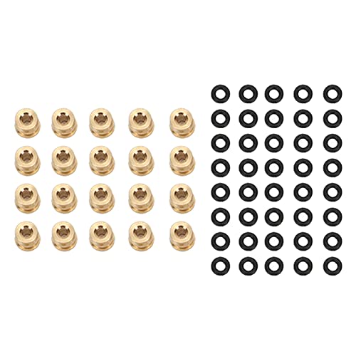 plplaaoo 20 PCs RC Stoßdämpfer Kugel Kopf Messing Stoßdämpfer Link Stange Pivot -Kugelgelenk mit Gummi -O -Ring für Axial Scx24 von plplaaoo