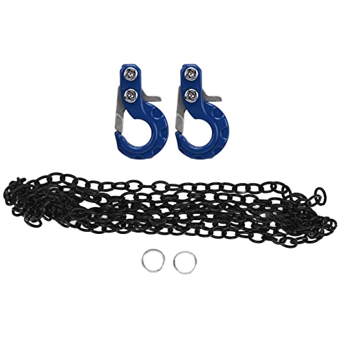 plplaaoo 2pcs RC -Anhänger -Haken Aluminiumlegierung korrosionsbeständiger RC -Anhängerkette für SCX10 1/10 Automodell (Blau) von plplaaoo